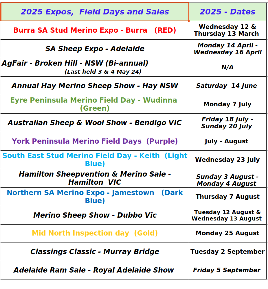 2025 events calendar