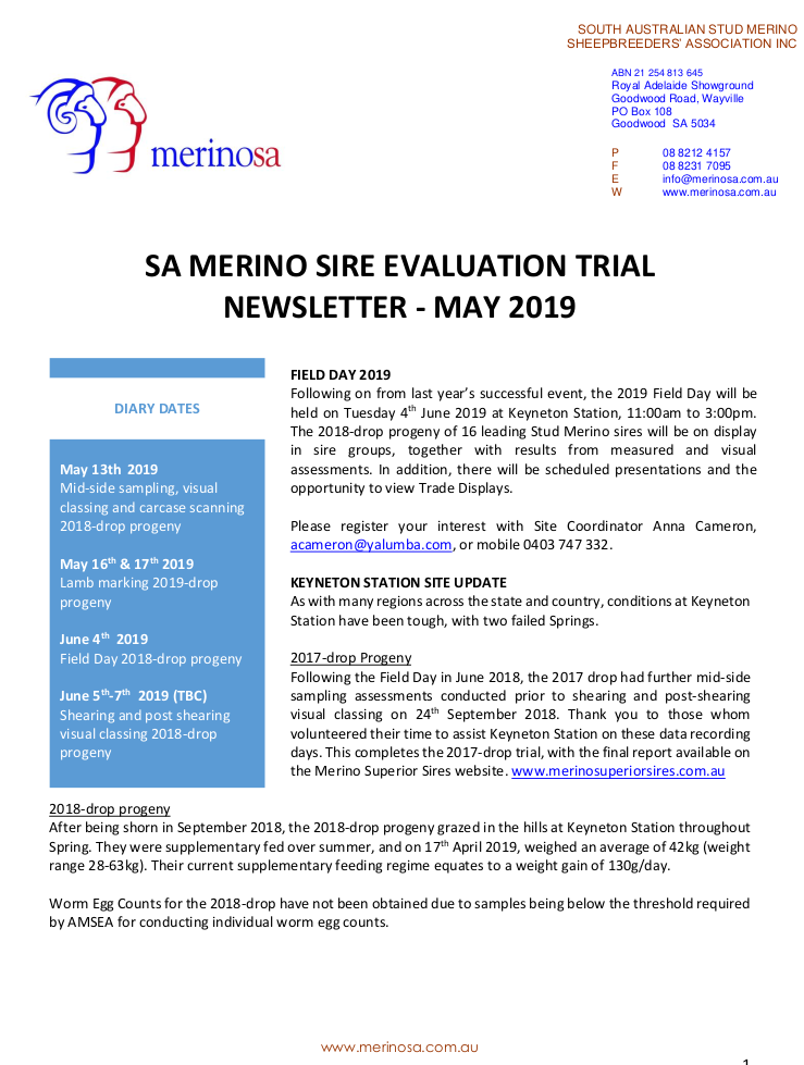 newsletter MAY 2019